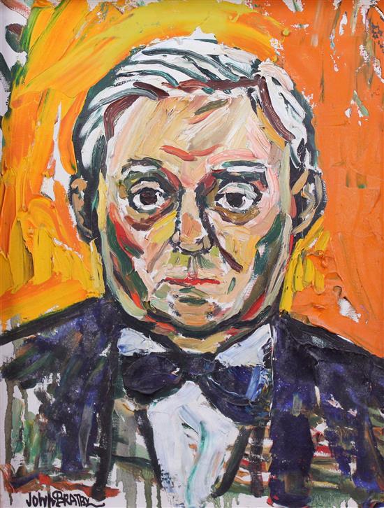 § John Bratby (1928-1992) Portrait of Lord Boothby, 20 x 16in.